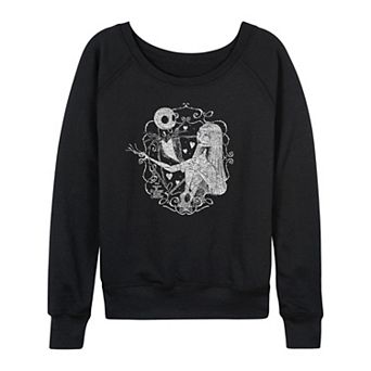 Women's Disney's The Nightmare Before Christmas Jack & Sally French Terry Long Sleeve Tee