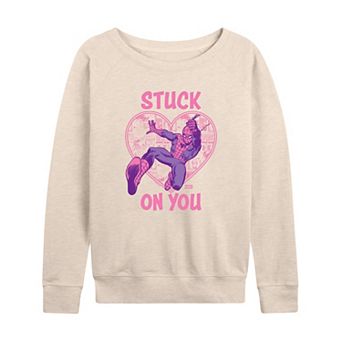 Women's Marvel Spider-Man Stuck On You French Terry Long Sleeve Tee