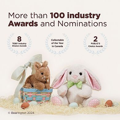 Java The Stuffed Easter Bunny, 10" Stuffed Bunny Plush Animals