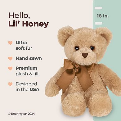 Lil' Honey The Brown Teddy Bear Plush, 12 Inch Bear Stuffed Animal