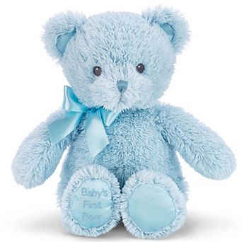 12" Teddy Bear Baby's First, Blue Classic Hand-Sewn Stuffed Animal