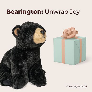 Asher Plush Toy Black Bear Stuffed Animal, 13 Inches