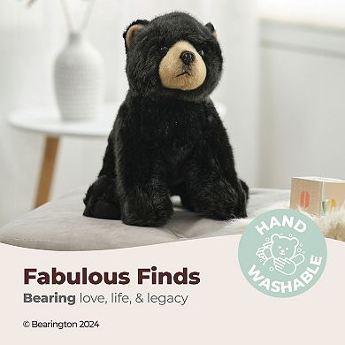 Asher Plush Toy Black Bear Stuffed Animal, 13 Inches