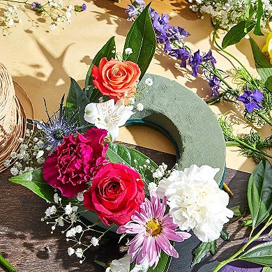 2-Pack Floral Foam Ring for Wedding Party Fresh Flowers Decoration 7.8" Diameter