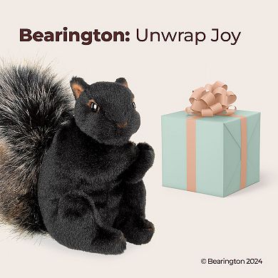 7" Squirrel, Acorn Black Plush Squirrel Stuffed Animal