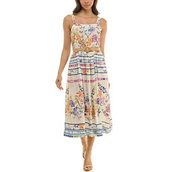 Women's Maison Tara Belted Floral Print Sundress