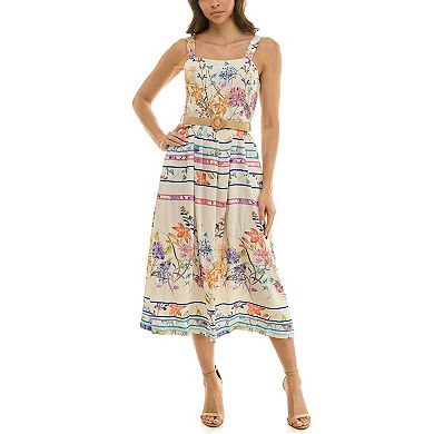 Women's Maison Tara Belted Floral Print Sundress