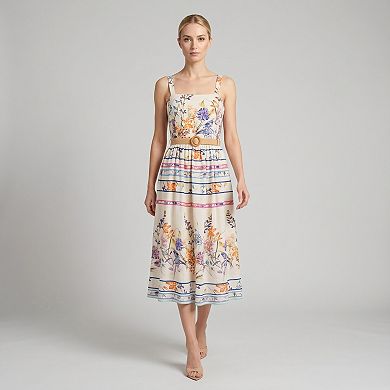 Women's Maison Tara Belted Floral Print Sundress