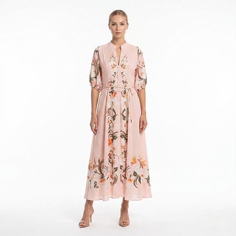 Женские платья Maison Women's Maison Tara Belted Floral Print Midi Dress