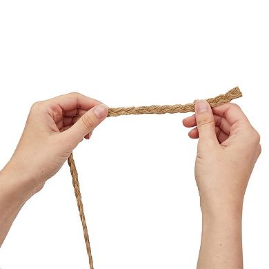 2Pcs 26ft Natural Jute Rope Thick Braided Twine String 0.4" for DIY Gift Packing