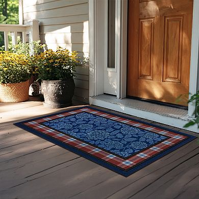 Celebrate Together™ Summer Flower Plaid Doormat
