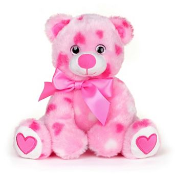 8.5" Teddy Bear, Heart-Printed Teddy Bear
