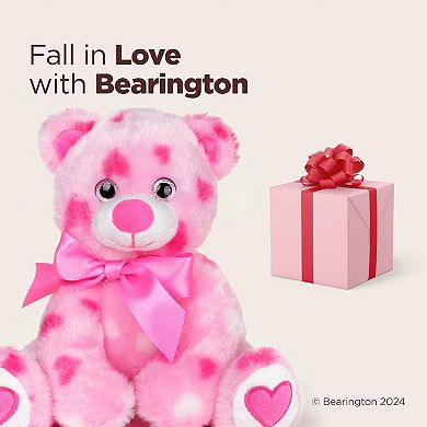 8.5" Teddy Bear, Heart-Printed Teddy Bear