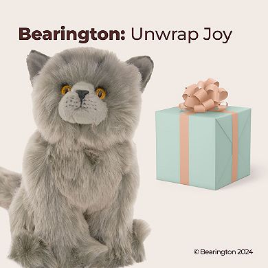 10.5" - Gordie, The Grey Cat Plush Stuffed Animal Toy