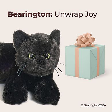 15" Cat Jinx - Black Cat Stuffed Animal - Realistic Cat Stuffed Animal