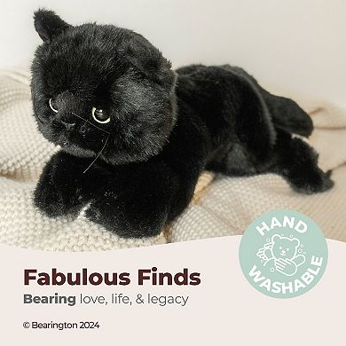 15" Cat Jinx - Black Cat Stuffed Animal - Realistic Cat Stuffed Animal