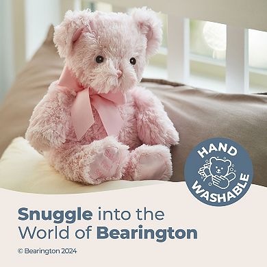 12" Teddy Bear Baby's First, Pink Classic Hand-Sewn Stuffed Animal