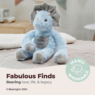 Lil' Tracer The Tooth Fairy Dino Plush, 12 Inch Dinosaur Stuffed Animal, Blue