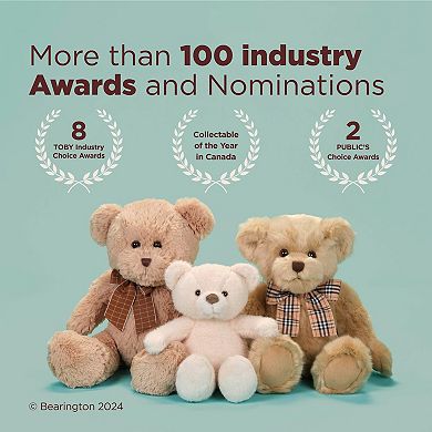 Lil' Huggles the Teddy Bear: Hand-Sewn 10 Tall Creamy White Stuffed Bear