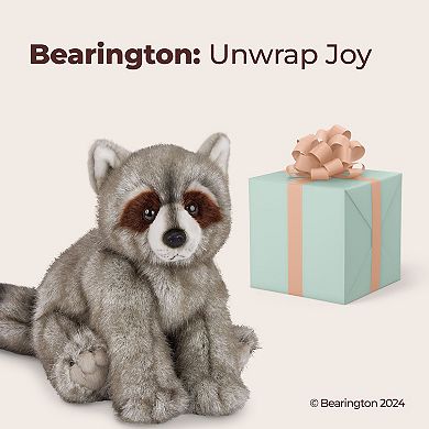 13" Raccoon, Rocko Plush Stuffed Animal with Soft Faux-Fur