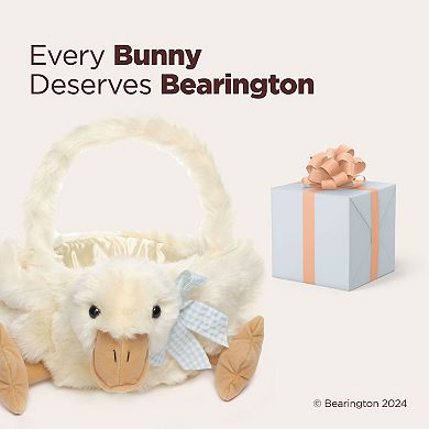 Bearington Quack The Yellow Duck Plush Easter Basket, 12 x 13 Inch Baby Basket
