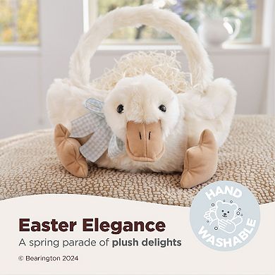 Bearington Quack The Yellow Duck Plush Easter Basket, 12 x 13 Inch Baby Basket