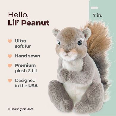 7" Squirrel, Collection Lil' Peanut Plush Toy Stuffed Animal