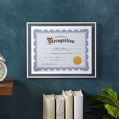 48 Sheets Blue Certificate of Recognition Paper with Gold Stickers, 8.5 x 11 In