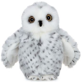 8" Owl - Bearington Collection Drift The Snowy Owl Plush Stuffed Animal