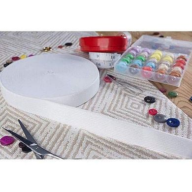 Elastic Spool White Sewing Elastic Band Stretchy Waistband, 20.88 Yards 1" Wide