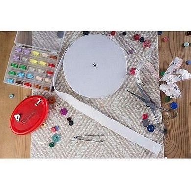Elastic Spool White Sewing Elastic Band Stretchy Waistband, 20.88 Yards 1" Wide