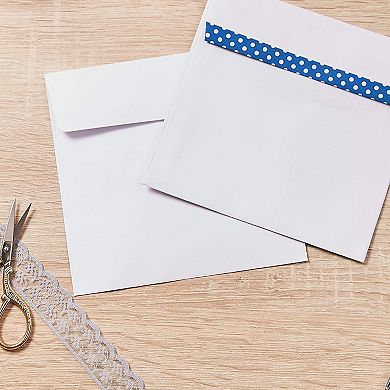 60 Pack White Square Envelopes Flap for Invitations Announcements Photos Wedding