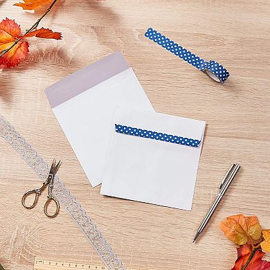 60 Pack White Square Envelopes Flap for Invitations Announcements Photos Wedding