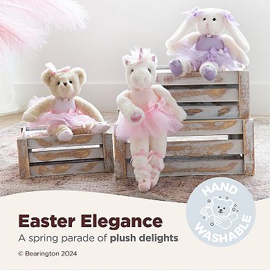 Dreamer White Plush Unicorn Stuffed Animal Ballerina in Pink Ballet Outfit, 14"