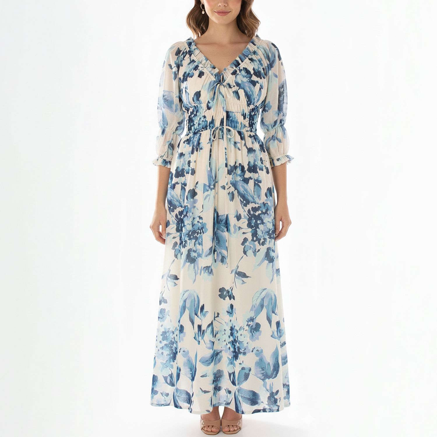 Женские платья Taylor Floral V-Neck A-Line Dress