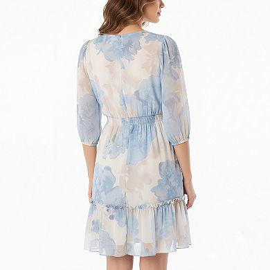 Women's Taylor Floral Chiffon A-Line Mini Dress