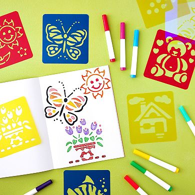 54 Pack Hollow Drawing Stencils, Plastic Animal Stencils for Crafts, 5.6x6"