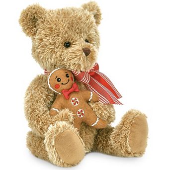 Ginger & Brad Gingerbread Plush, 15 Inch Christmas Teddy Bear, Holiday Bears