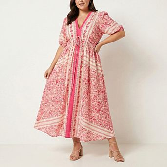 Plus Size Taylor Floral Printed A-Line Dress