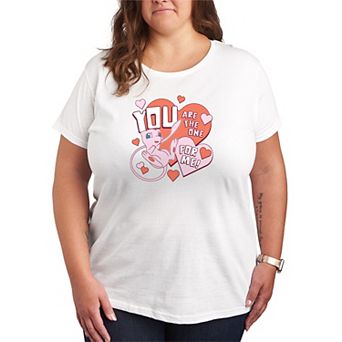Plus Size Pokémon Mew You Are The One For Me Graphic Tee