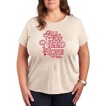 Plus Size The Beatles All You Need Is Love Graphic Tee