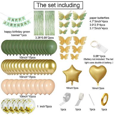 Eucalyptus Garland Kit Sage Green & Pink Balloons With Faux Leaves For Shower Party Decoration