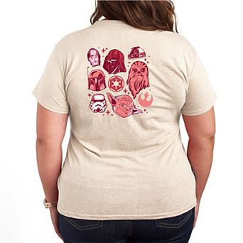 Plus Size Star Wars Valentine's Day Grid Graphic Tee