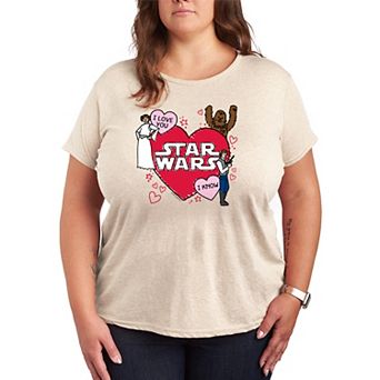 Plus Size Star Wars Valentine's Day Sketch Graphic Tee