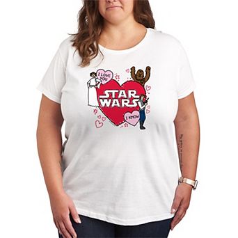 Plus Size Star Wars Valentine's Day Sketch Graphic Tee
