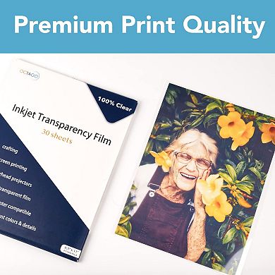 Inkjet Transparency Paper for Printers (8.5x11 Inches) - 30 Sheets