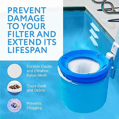 [20-Pack] Pool Skimmer Socks - Excellent Savers for Pool Baskets and Skimmers