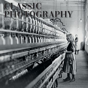 2026 Square Wall Calendar, Classic Photography, 16-Month Arts & Antiques, 12x12