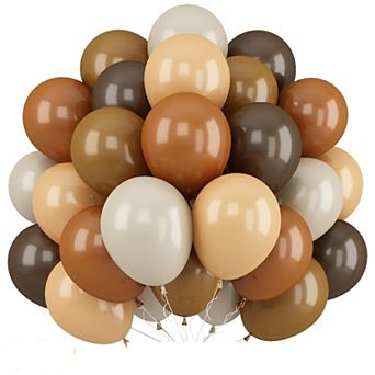 Brown Balloons Set 35 pc in Retro Shades for Bridal, Birthday Party & Wedding Decorations