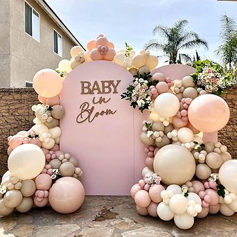 Dusty Pink & Ivory Balloon Garland Kit 151 pc Unisex Boho Party Decor for Adults